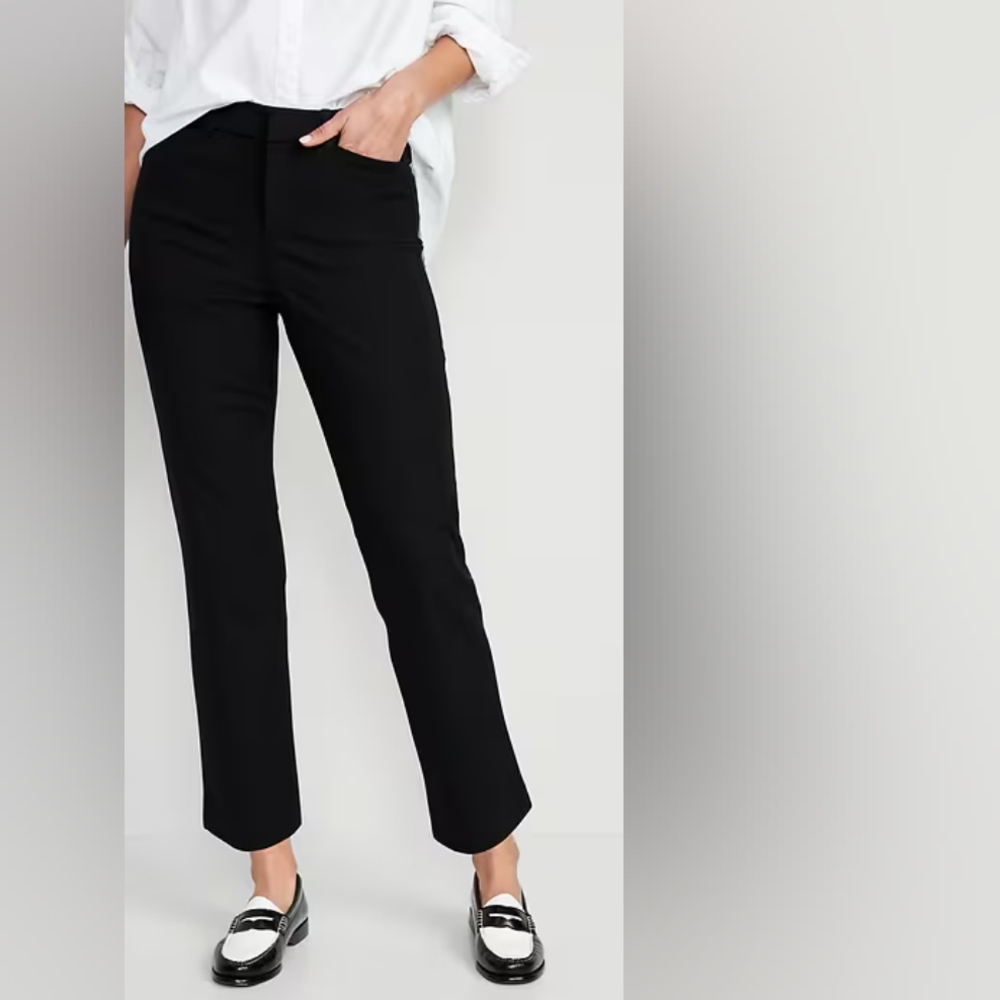 SALE NWT Old Navy High-Waisted Pixie Straight Pants - Picture 8 of 8